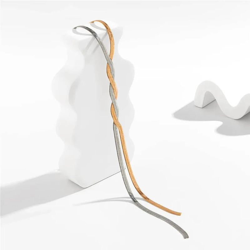Adjustable Long Snake Chain Necklace For Women