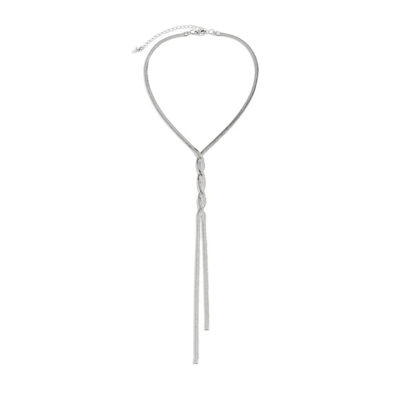 Adjustable Long Snake Chain Necklace For Women