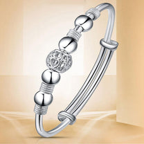Adjustable Silver Pearl Bracelet Hypoallergenic 925
