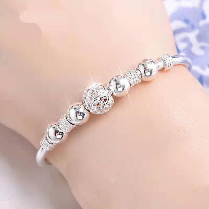 Adjustable Silver Pearl Bracelet Hypoallergenic 925