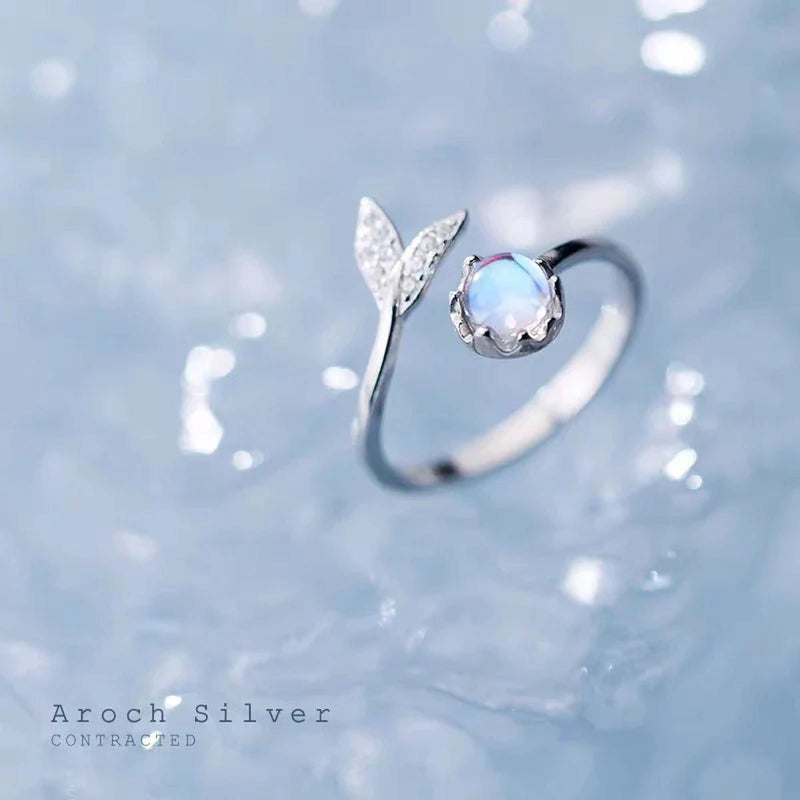 Adjustable Sterling Silver Moonstone Ring
