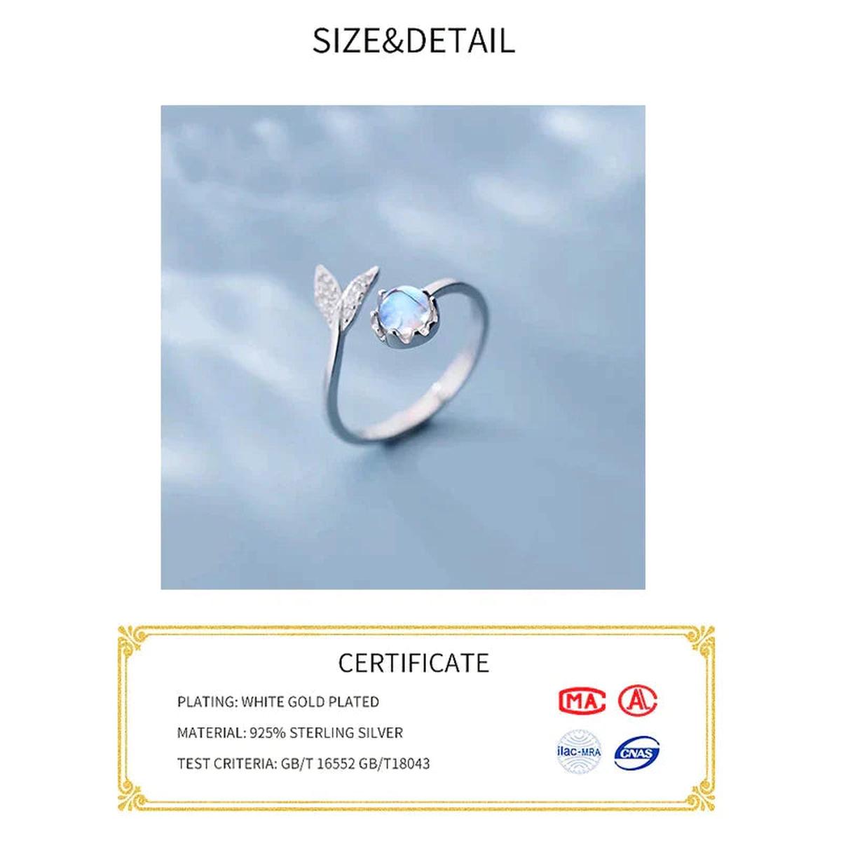 Adjustable Sterling Silver Moonstone Ring