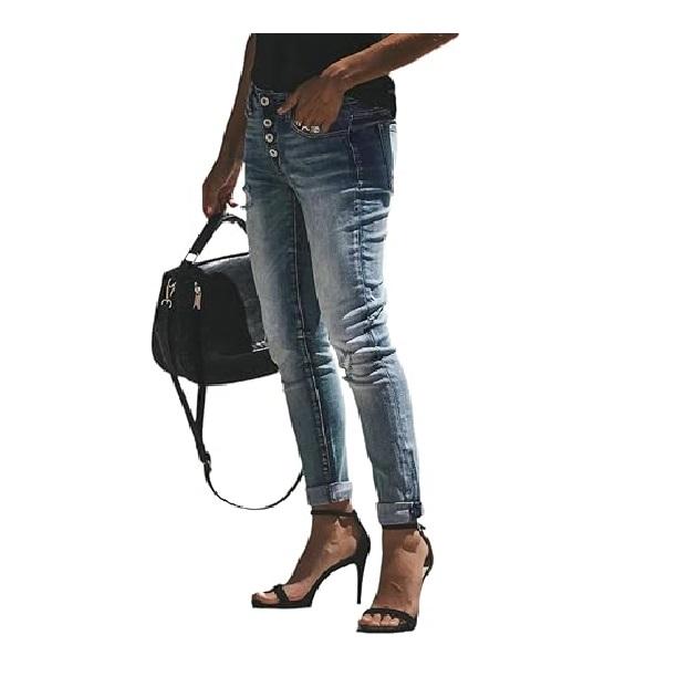 Women&#39;s Stretchy Elastic Waist Jeans With Soft Fabric