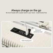 Aluminium Frame Hand Luggage Suitcase With USB Ports And 360° Spinner Wheels
