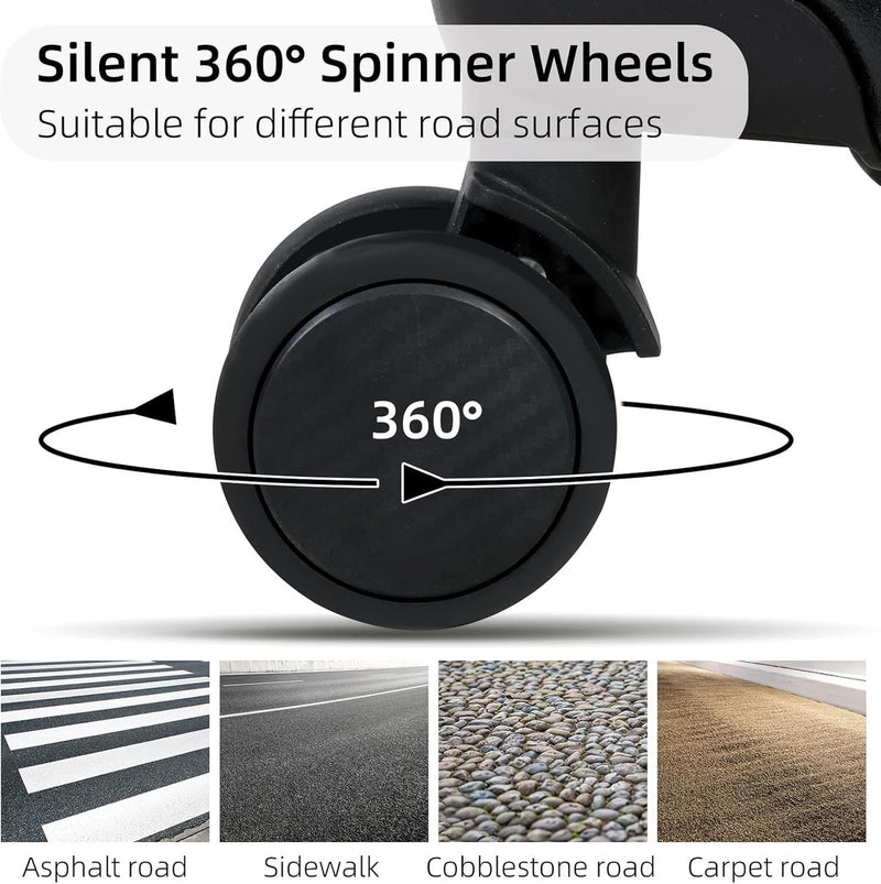 Aluminium Hand Luggage With TSA Lock And Silent Spinner Wheels