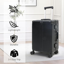 Aluminium Hand Luggage With TSA Lock And Silent Spinner Wheels