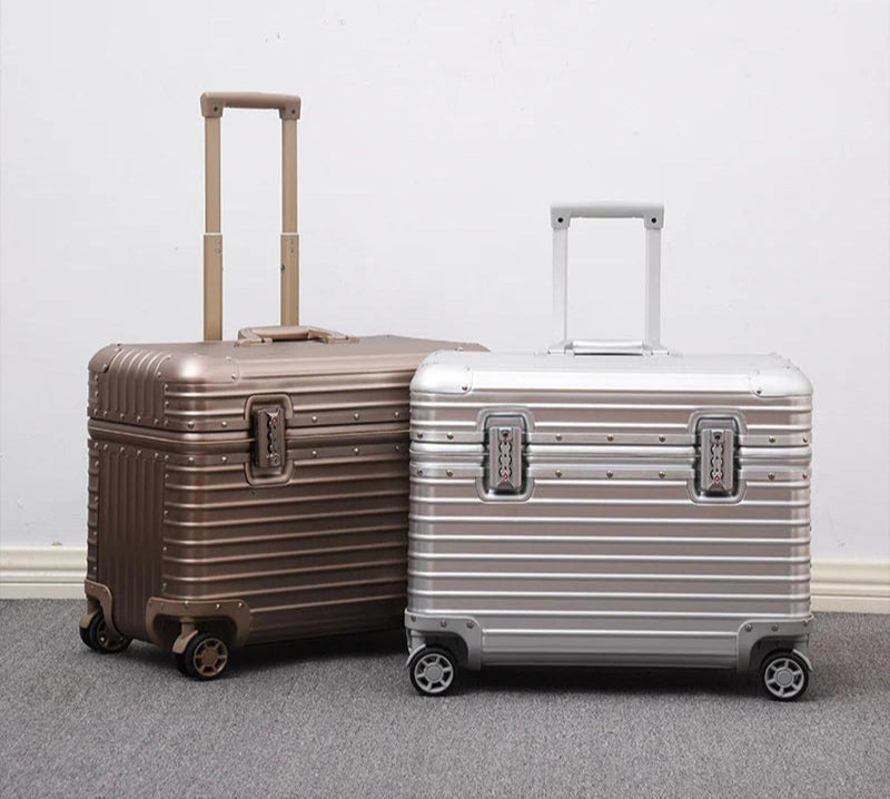 Aluminium-Magnesium Hard Shell Suitcase With 360° Spinner Wheels