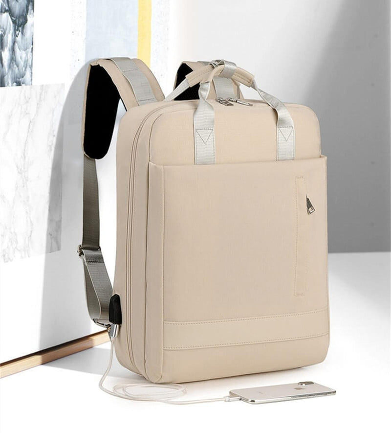Anti-Theft Backpack With Hidden Zippers And USB Charging