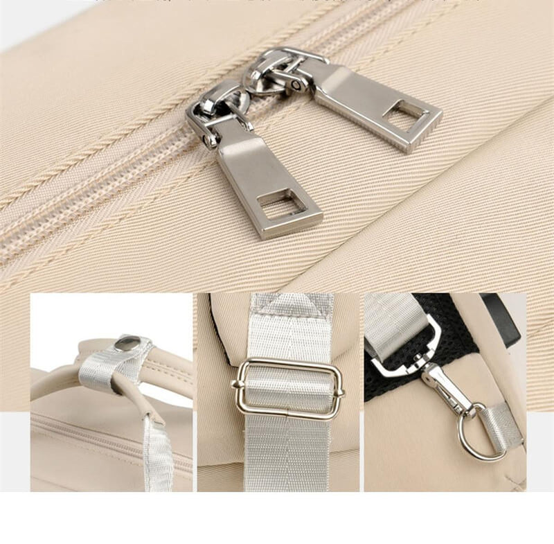 Anti-Theft Backpack With Hidden Zippers And USB Charging