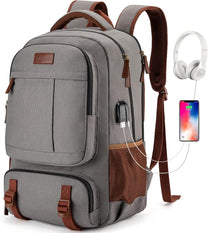 Anti-Theft Canvas Laptop Backpack With USB Port For Laptops Up To 17.3 Inches