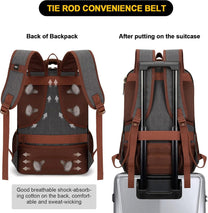 Anti-Theft Canvas Laptop Backpack With USB Port For Laptops Up To 17.3 Inches