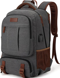 Anti-Theft Canvas Laptop Backpack With USB Port For Laptops Up To 17.3 Inches