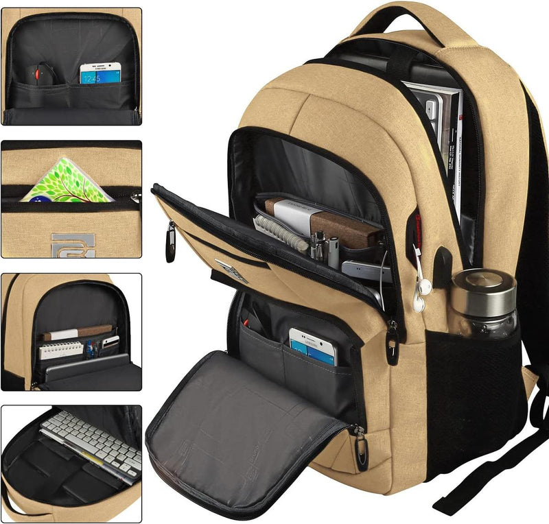 Anti-Theft Laptop Backpack With USB Charging Port
