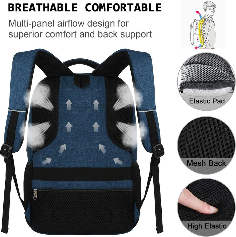 Anti-Theft Laptop Backpack With USB Charging Port