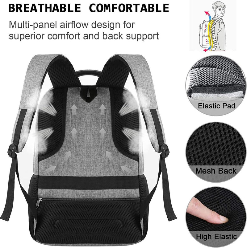 Anti-Theft Laptop Backpack With USB Charging Port