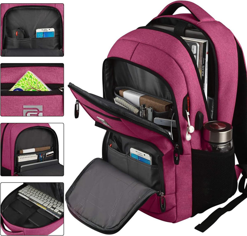Anti-Theft Laptop Backpack With USB Charging Port