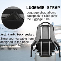 Anti-Theft Laptop Backpack With USB Charging Port