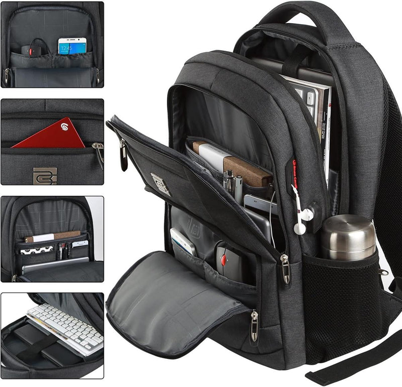 Anti-Theft Laptop Backpack With USB Charging Port