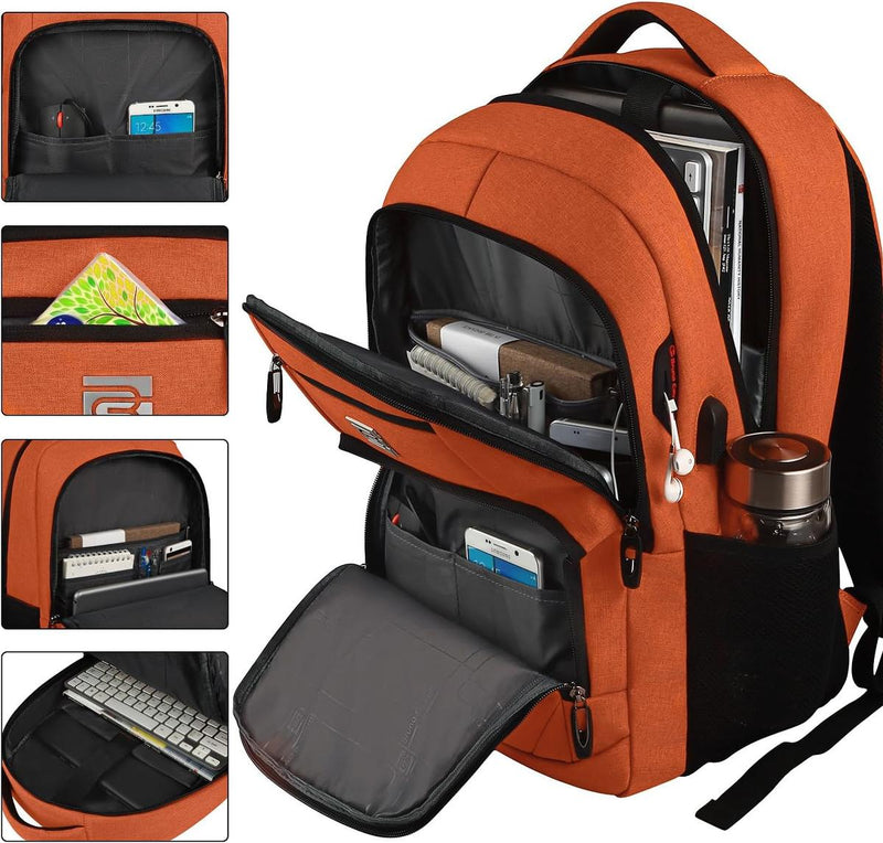 Anti-Theft Laptop Backpack With USB Charging Port