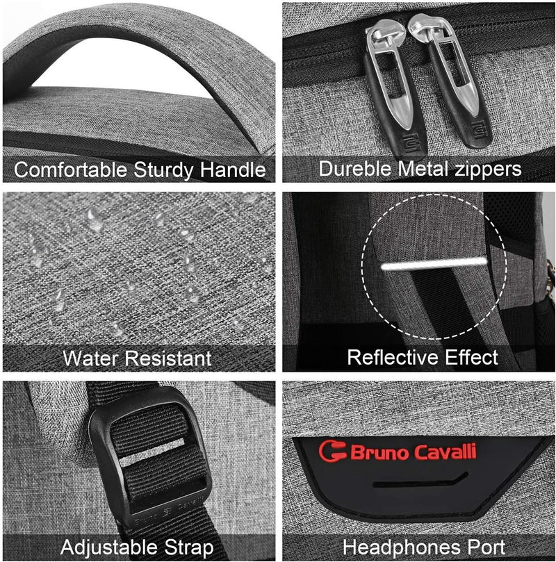 Anti-Theft Laptop Backpack With USB Charging Port