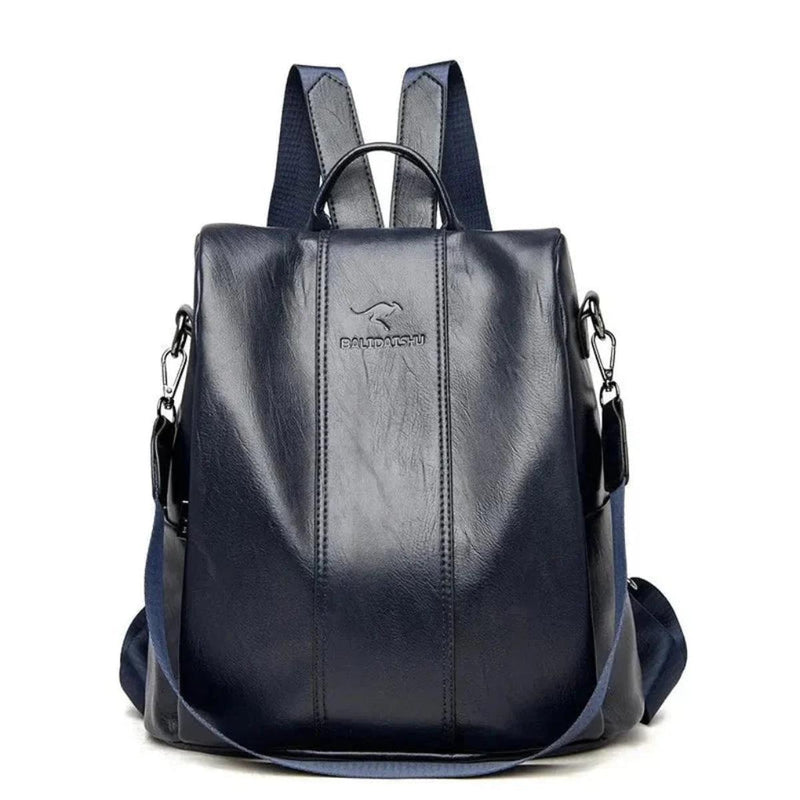 Anti-Theft PU Leather Backpack For Women With RFID Protection