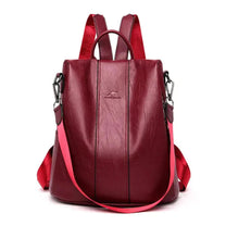 Anti-Theft PU Leather Backpack For Women With RFID Protection