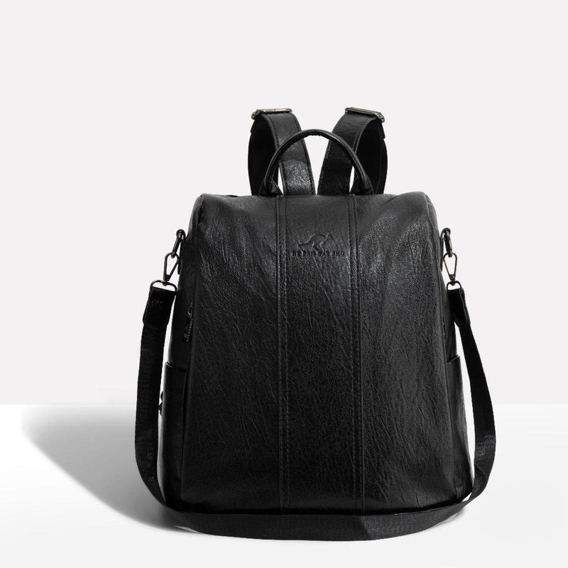 Anti-Theft PU Leather Backpack For Women With RFID Protection