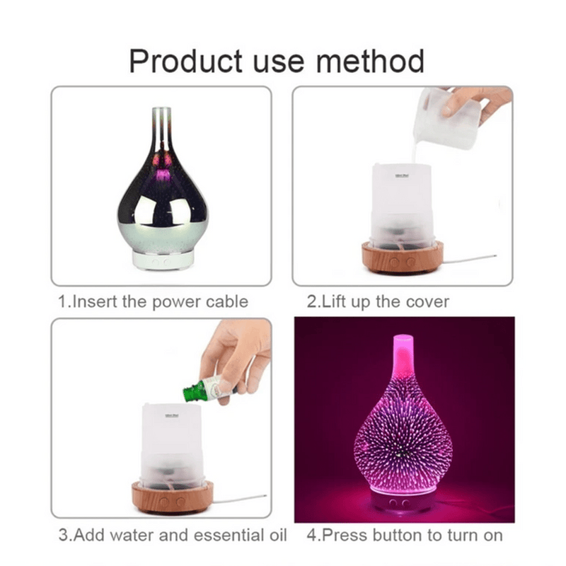 Aromatherapy Diffuser With LED Mood Lighting And 12-Hour Runtime