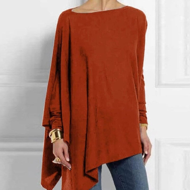 Asymmetrical Lightweight Sweater for Women