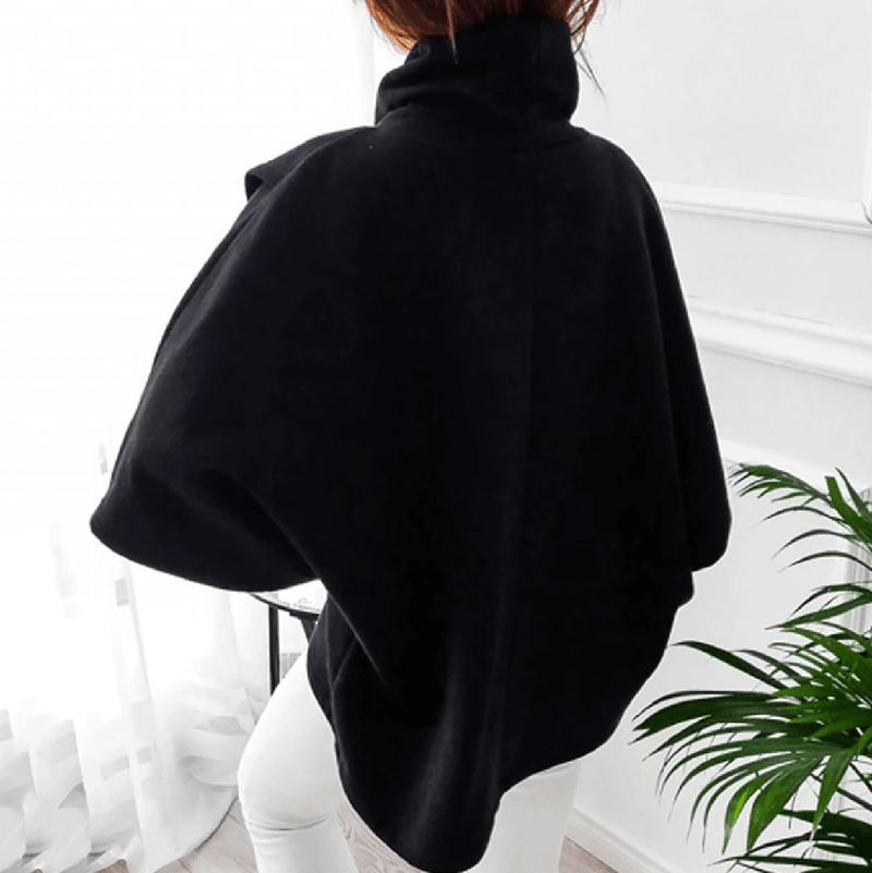 Asymmetrical Oversized Roll-Neck Jumper For Women