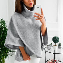 Asymmetrical Oversized Roll-Neck Jumper For Women