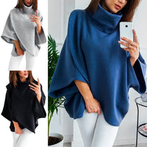 Asymmetrical Oversized Roll-Neck Jumper For Women