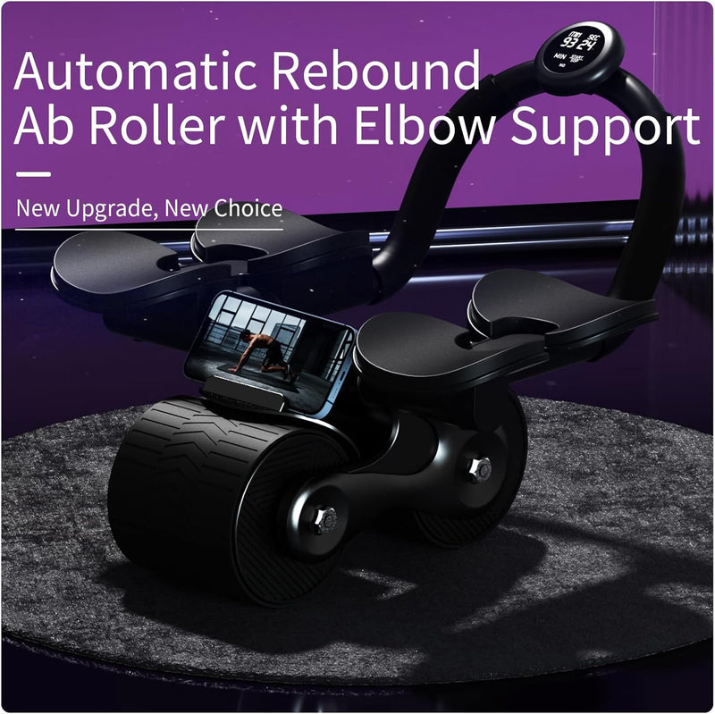 Automatic Return Ab Roller With Knee Pad