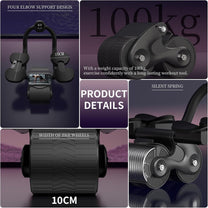 Automatic Return Ab Roller With Knee Pad
