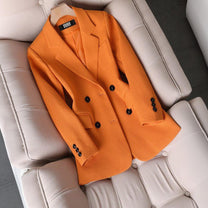 Autumn Women&#39;s Check Pattern Blazer With Long Sleeves