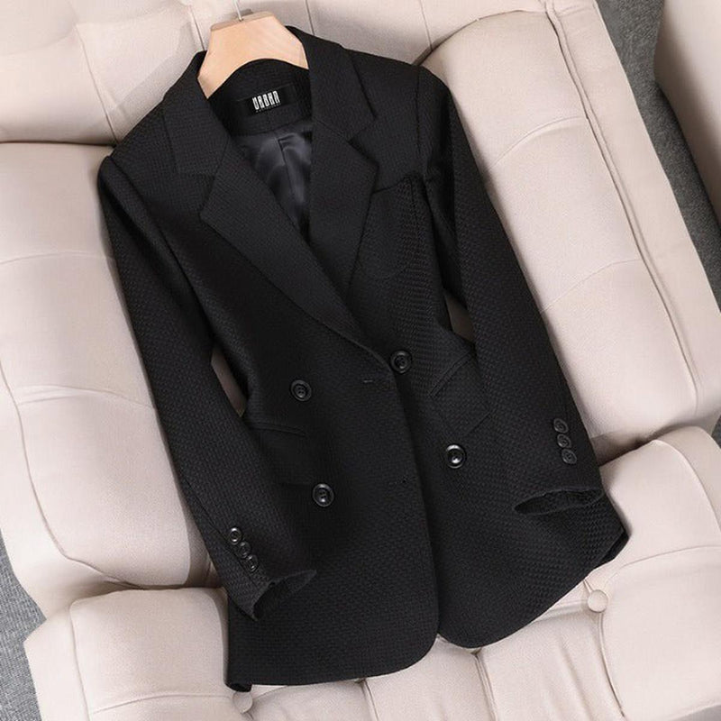 Autumn Women&#39;s Check Pattern Blazer With Long Sleeves