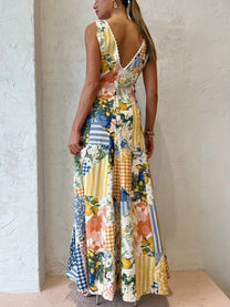 Lemonade Lace Trim Maxi Sundress