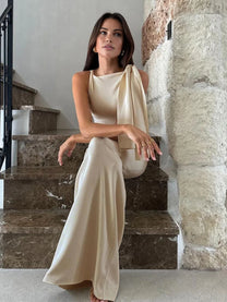 Knotted Sleeveless Maxi Dress