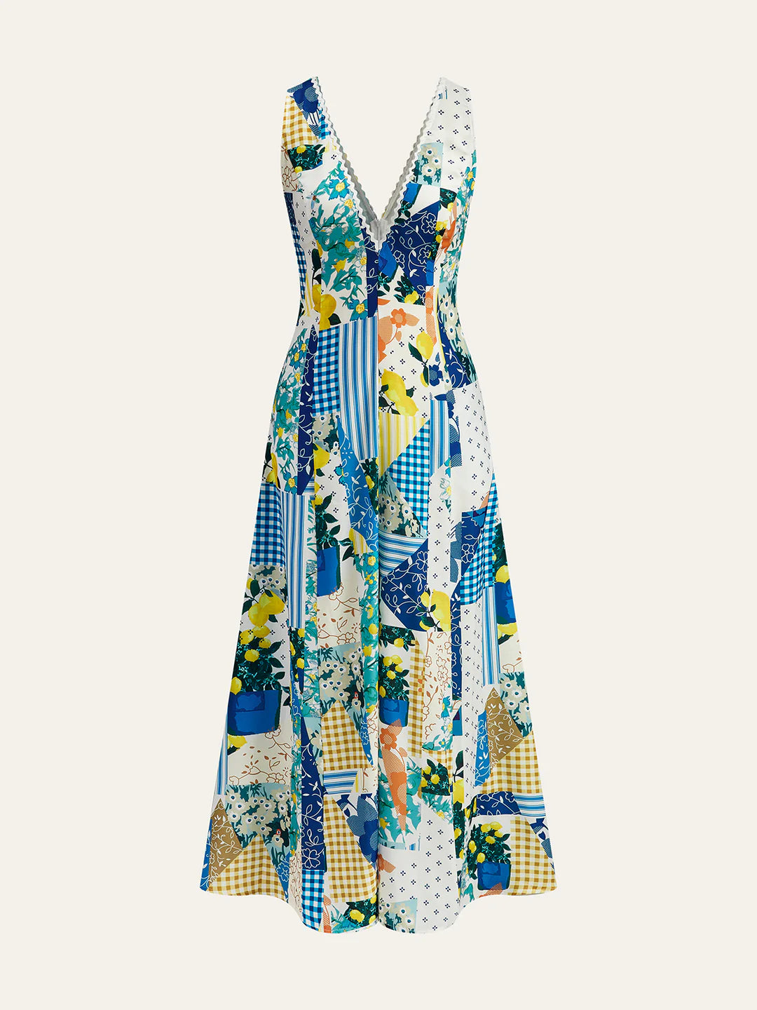 Lemonade Lace Trim Maxi Sundress