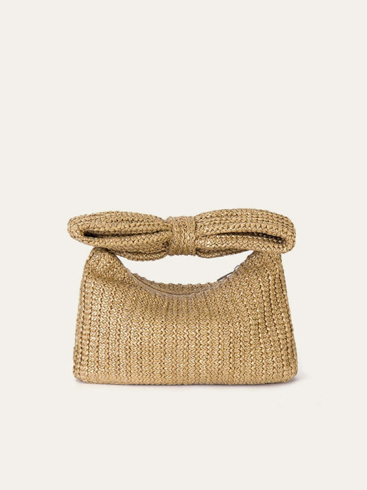 Bowknot Straw Handbag