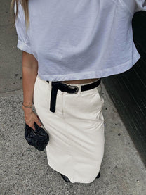 Back Split Maxi Skirt