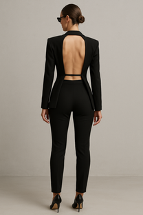 Backless Blazer – Notched Collar
