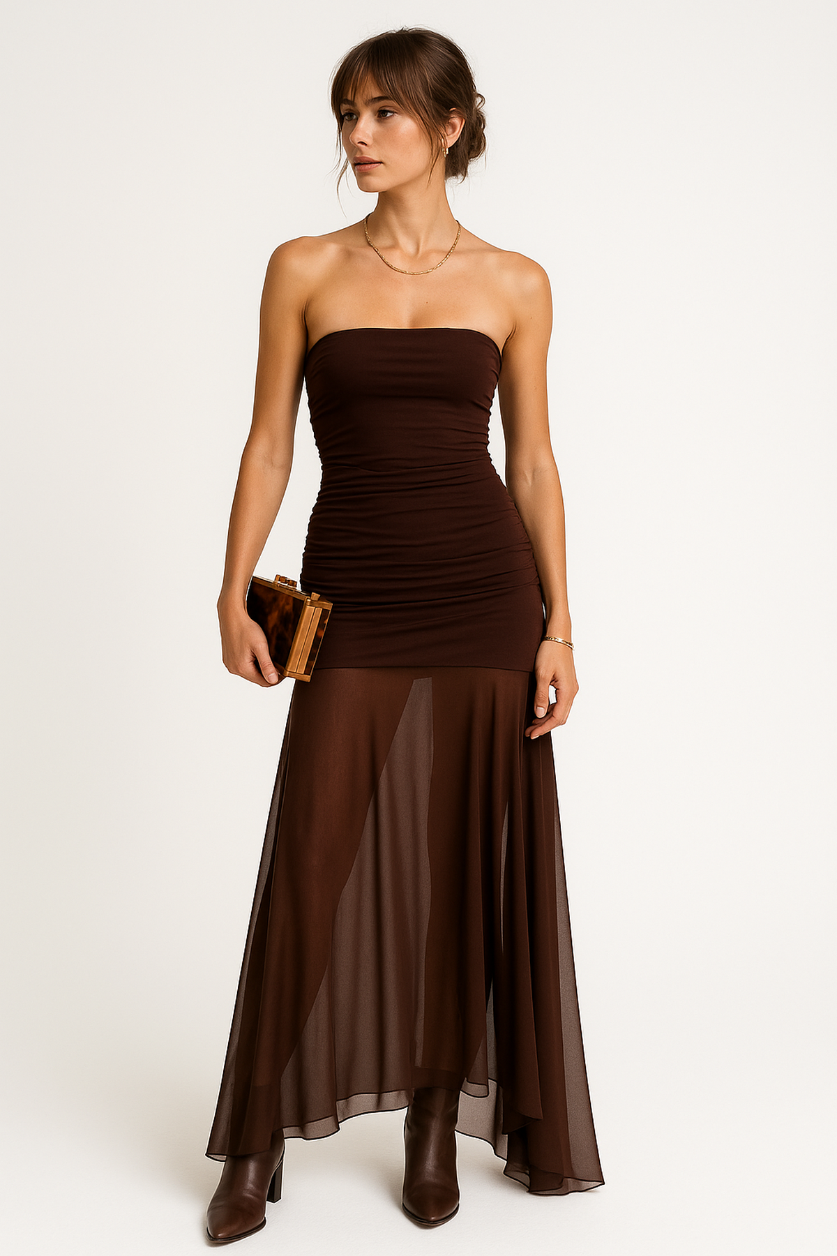 Backless High Waist Maxi Dress