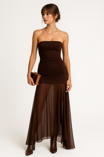 Backless High Waist Maxi Dress