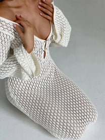 Backless Knit Maxi Dress