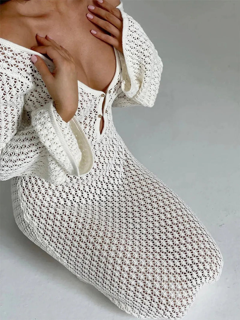 Backless Knit Maxi Dress