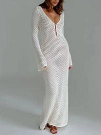 Backless Knit Maxi Dress
