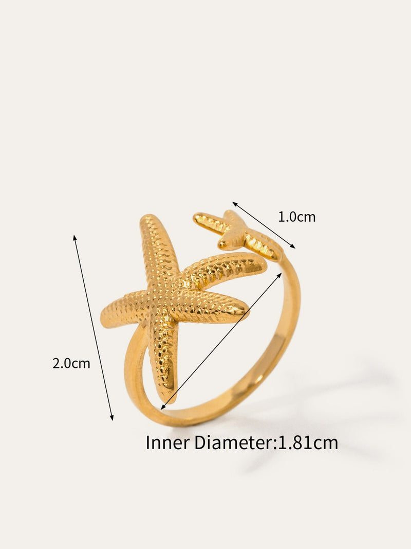 Beach Style Starfish Ring