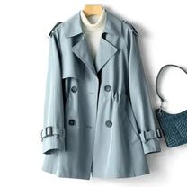 Belted Double-Breasted Trench Coat for Women