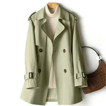 Belted Double-Breasted Trench Coat for Women